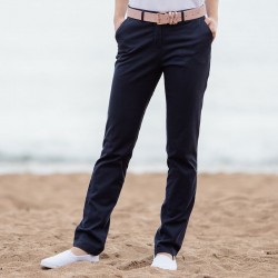 Plain Trousers Ladies Stretch Chino Front Row 220 GSM